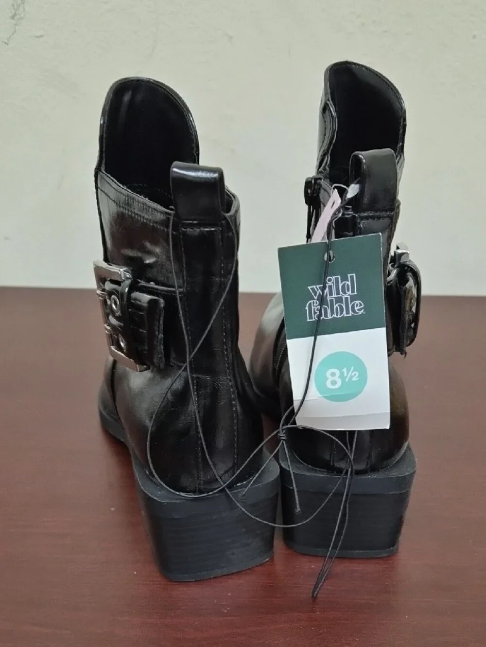 wild fable Black Faux Leather Slip-In Shoe Size 8.5